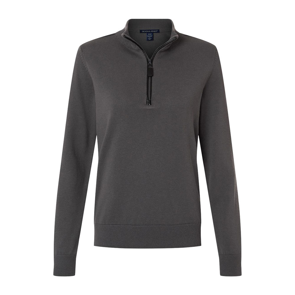 CUSTOM DEVON & JONES WOMENS NEW CLASSICS QUARTER-ZIP PULLOVER